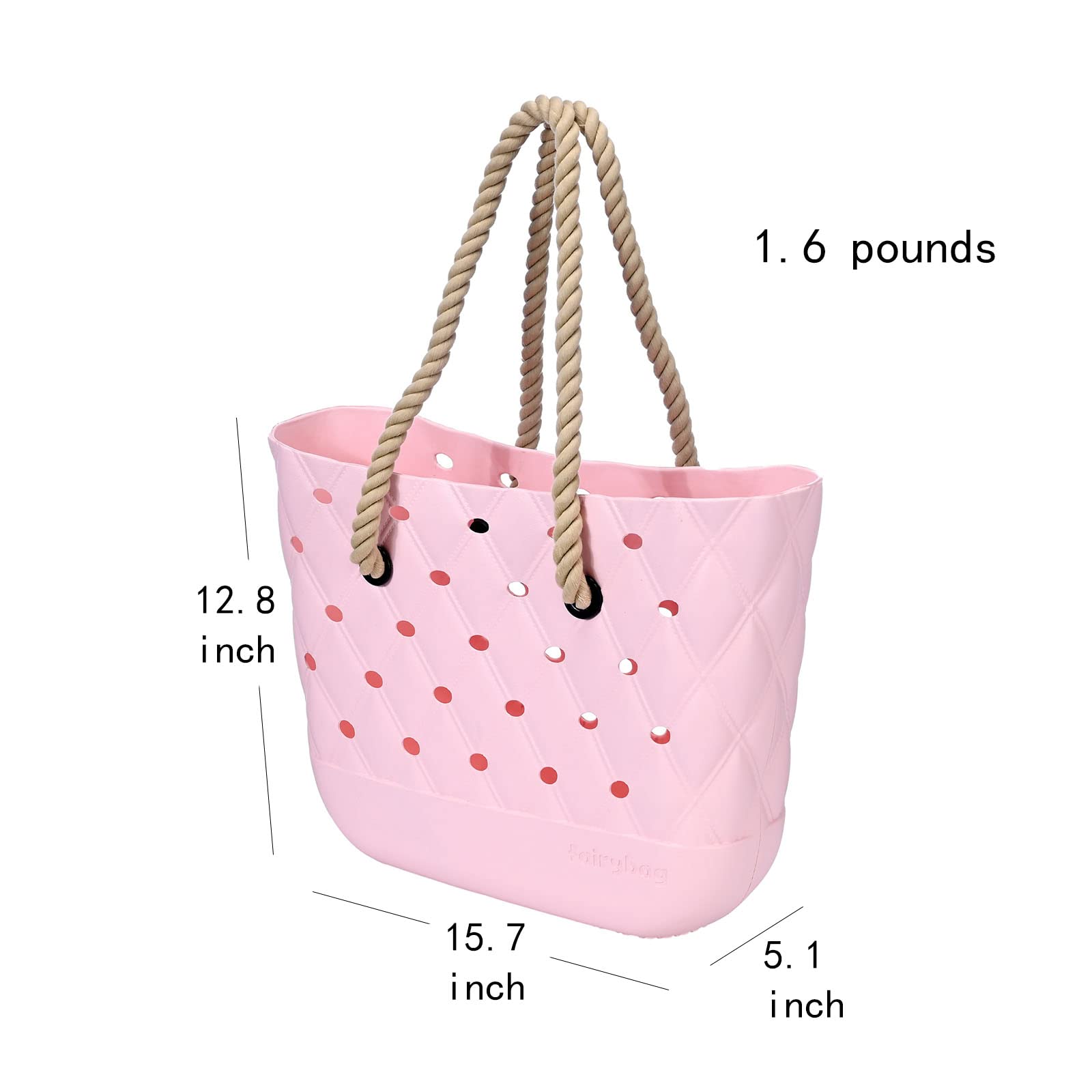 Waterproof Beach Tote Bag - Durable EVA Open Handbag for Swimming, Pool, Gym & Travel - Lightweight Washable Sports Bag with Drain Holes - Perfect for Beach Day, Boat Trips & Workout Essentials