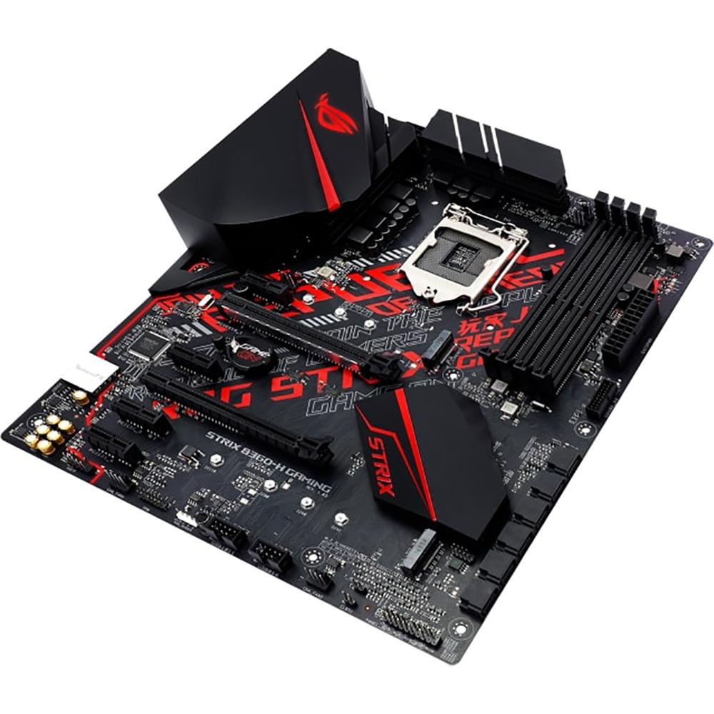 ASUS ROG STRIX B360-H Gaming Motherboard - LGA1151 Socket, Intel B360 Chipset, ATX Form Factor - Perfect for PC Gaming & Streaming Builds
