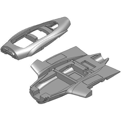 RVJet Fuselage for RC Airplane - Lightweight Durable Aircraft Body for DIY Drone Builders - Perfect for Aerial Photography, FPV Racing, and Model Aviation Enthusiasts