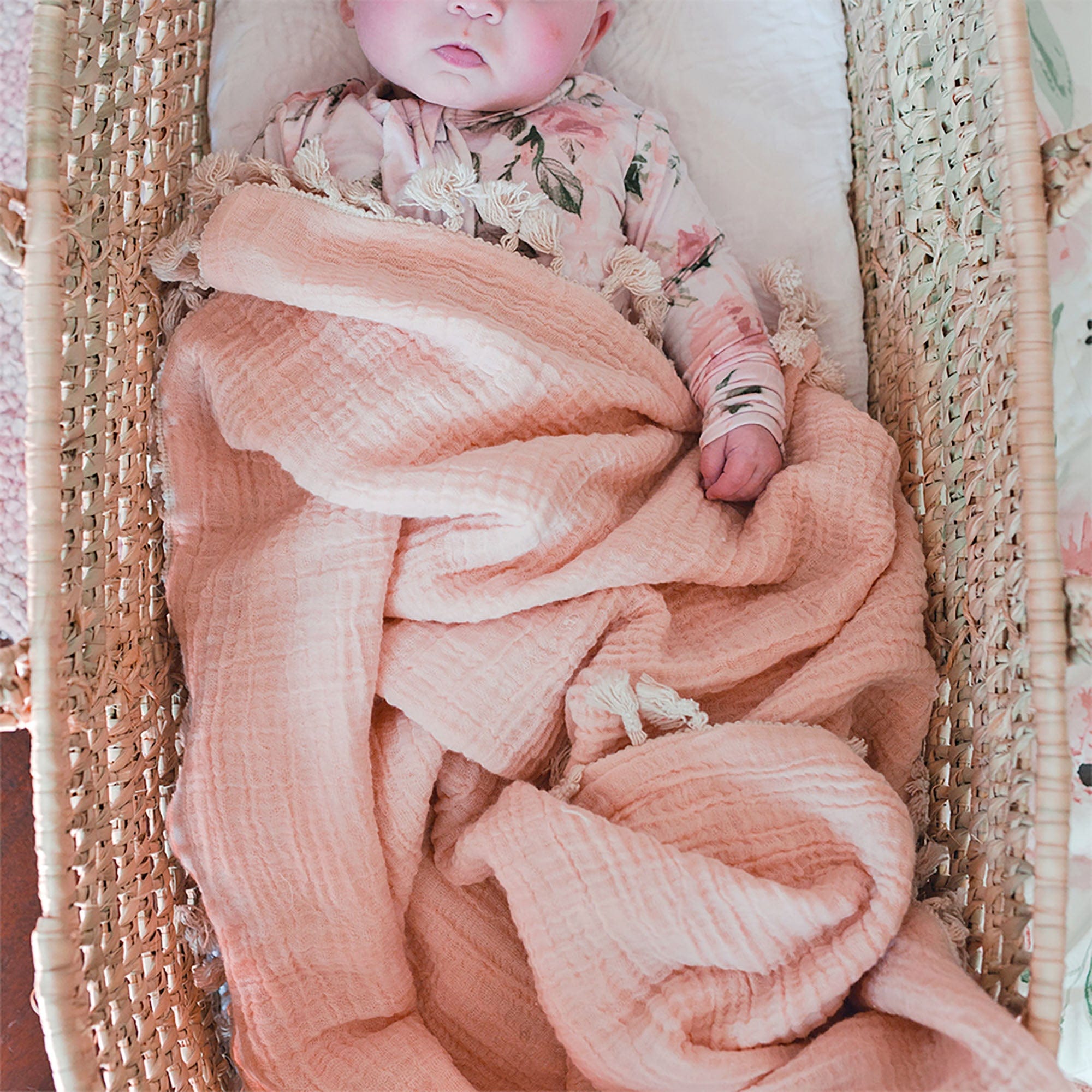 6-Layer Muslin Baby Blanket by Crane - Soft, Breathable & Lightweight for Swaddling, Nursing & Stroller Use