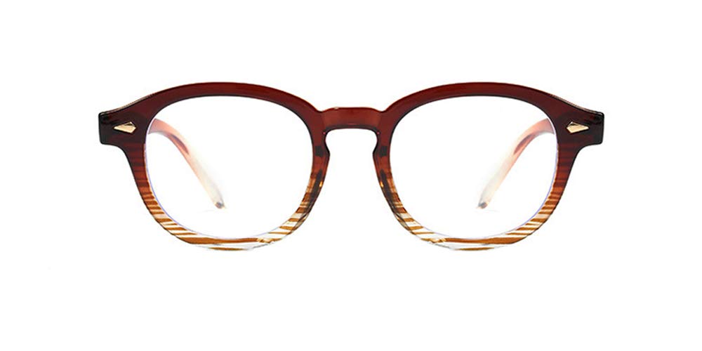 BOZEVON Women's Vintage Round Glasses - Lightweight Classic Black Eyeglass Frames for Women | Perfect for Reading, Driving & Everyday Fashion Accessory