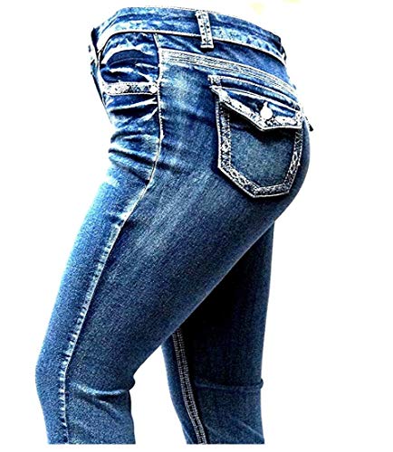 N595b- Acid Wash Blue Skinny Jeans