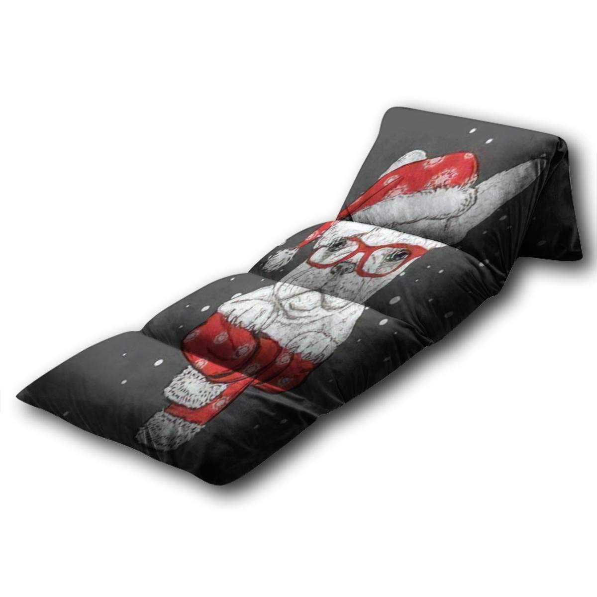 French Bulldog Christmas Pillow - Kids Floor Lounger with Sunglasses Illustration | Soft Reading & Gaming Mat for Slumber Parties | King Size Pet Bed for Boys & Girls | Perfect for Bedrooms, Playrooms & Sleepovers