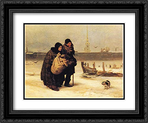 Viktor Vasnetsov Museum Art Print - 24x20 Black Ornate Frame with Double Matting for Home Decor | Perfect for Living Room, Bedroom & Office Wall Art