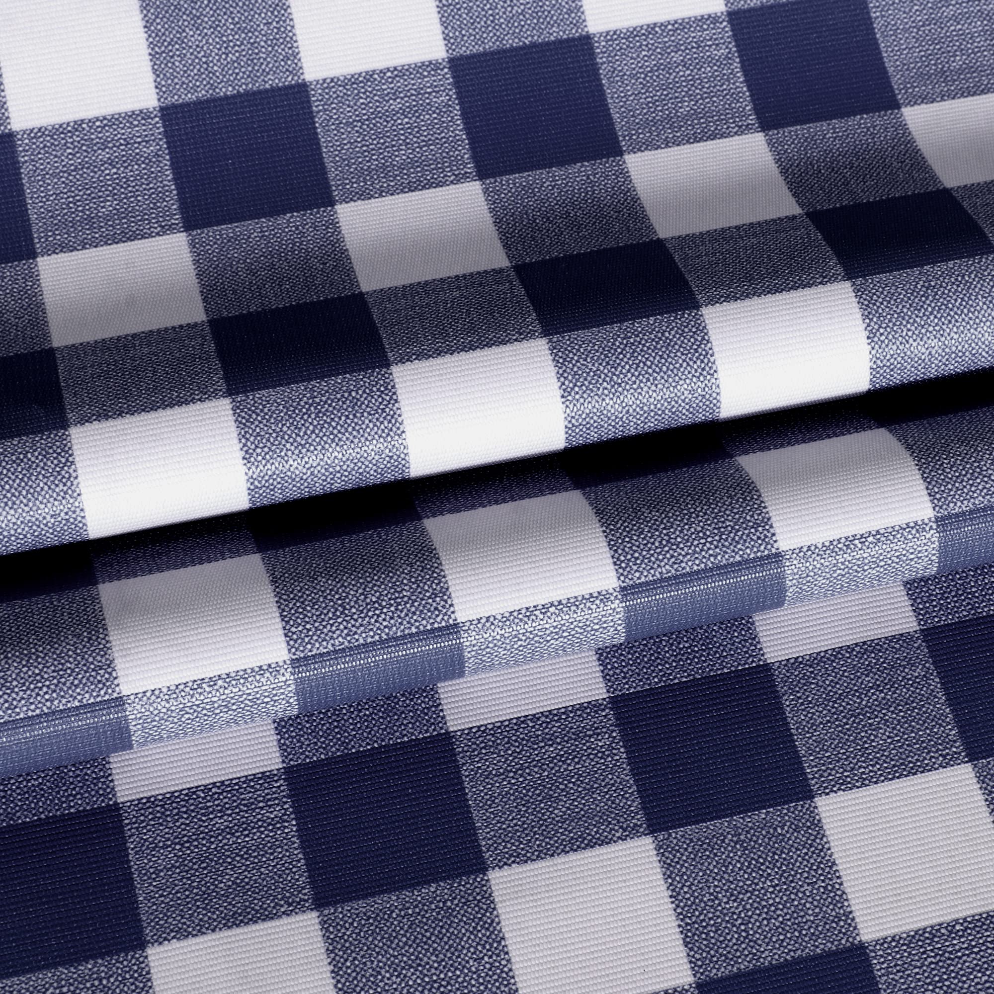 Sancua Checkered Vinyl Rectangle Tablecloth 52x70 Inch - 100% Waterproof Oil Proof Spill Proof PVC Table Cover for Dining, Buffet & Camping - Easy Wipe Clean Blue White Check Tablecloth for Indoor/Outdoor Use - Perfect for Parties, Picnics & Daily Dining