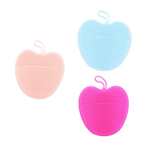Beaupretty 3Pcs Soft Silicone Facial Cleansing Brush Set - Manual Face Scrubber & Exfoliator for Deep Cleaning, Skin Care Massage & Baby Hair Brush - Perfect for Daily Skincare Routine & Gentle Exfoliation