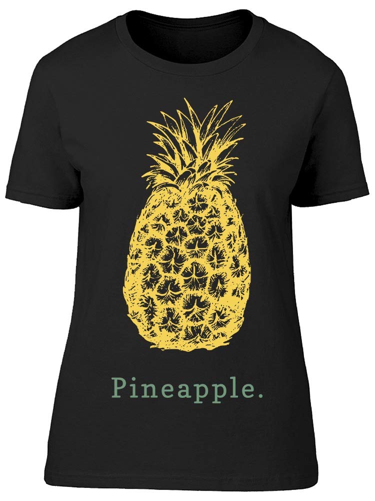Hand Drawn Pineapple Fruit T-Shirt for Women | Cute Summer Graphic Tee | Beach Vacation & Casual Outfit Essential