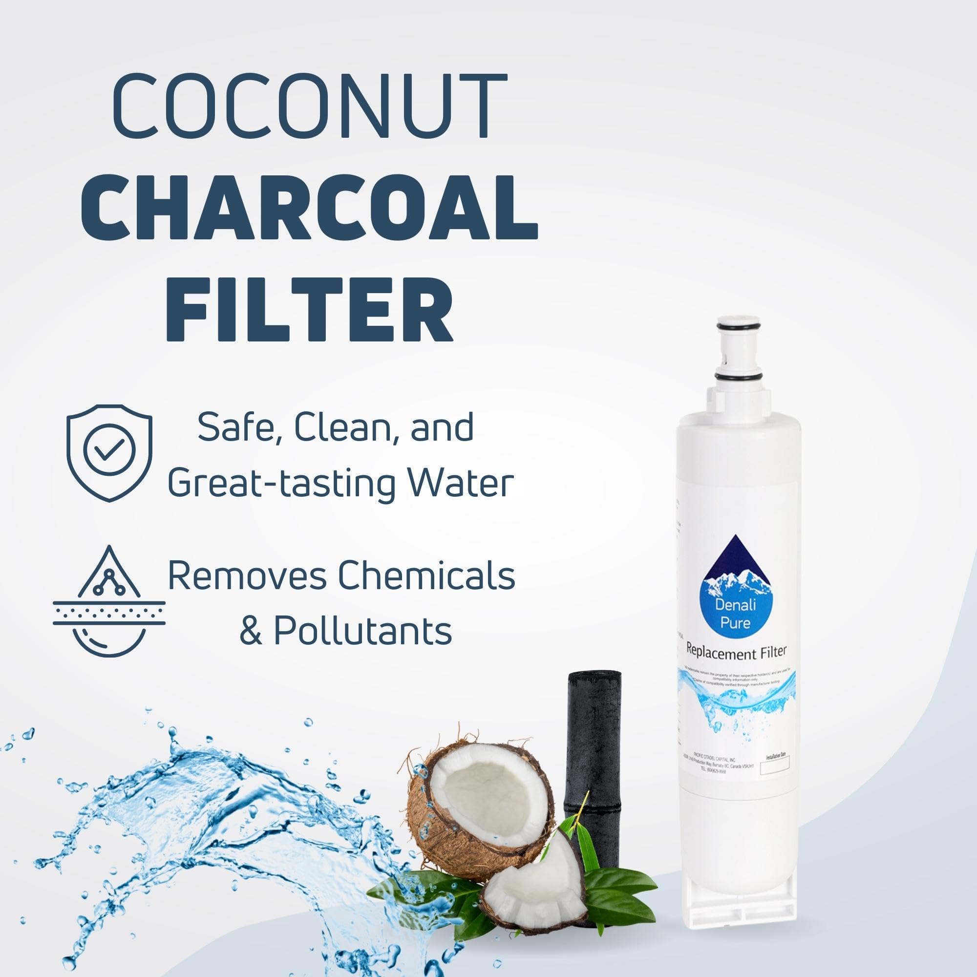 KitchenAid Refrigerator Water Filter Replacement - Compatible with KSRG25FKSS, 4396508, 4396509, 4396510 | High-Quality Fridge Water Filter Cartridge | Perfect for Clean Drinking Water & Ice Maker