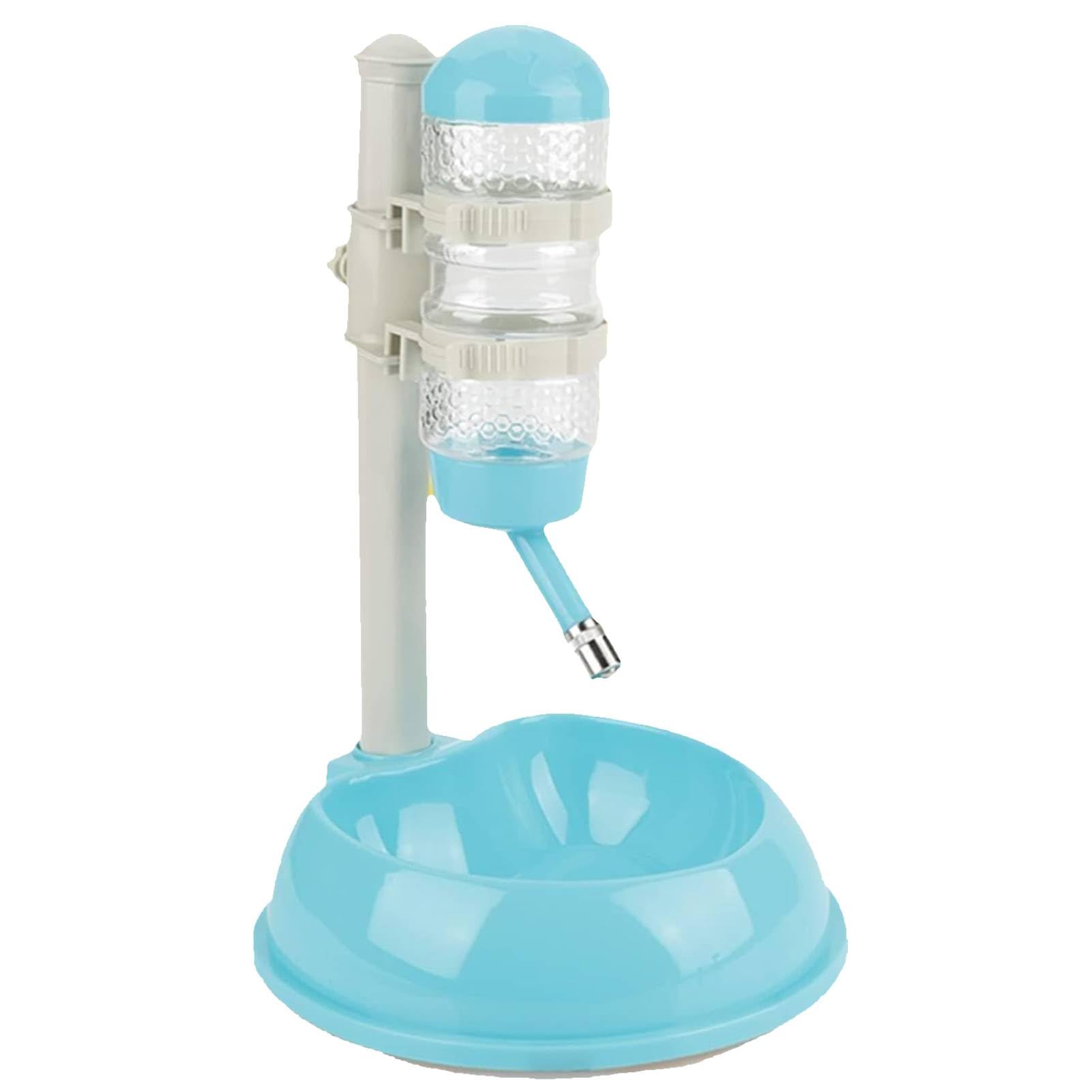Adjustable No Drip Dog Water Bottle Stand - Portable Pet Water Dispenser for Dogs and Cats (Blue) - Ideal for Travel, Hiking, and Outdoor Adventures