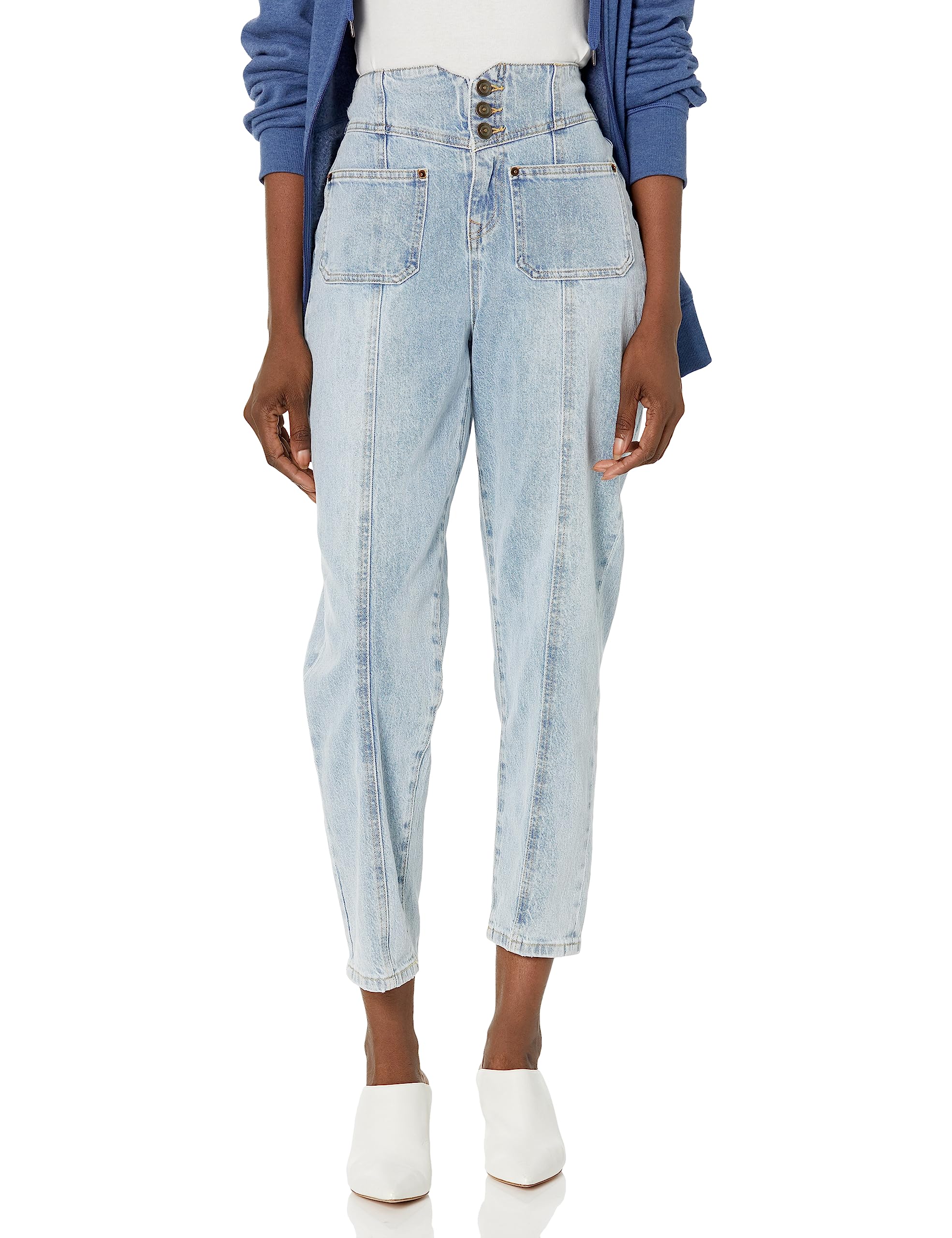 Olivia Women's High Waist Denim Pants - Laurel Canyon Wash | Comfortable Stretch Jeans for Casual Wear & Everyday Outfits
