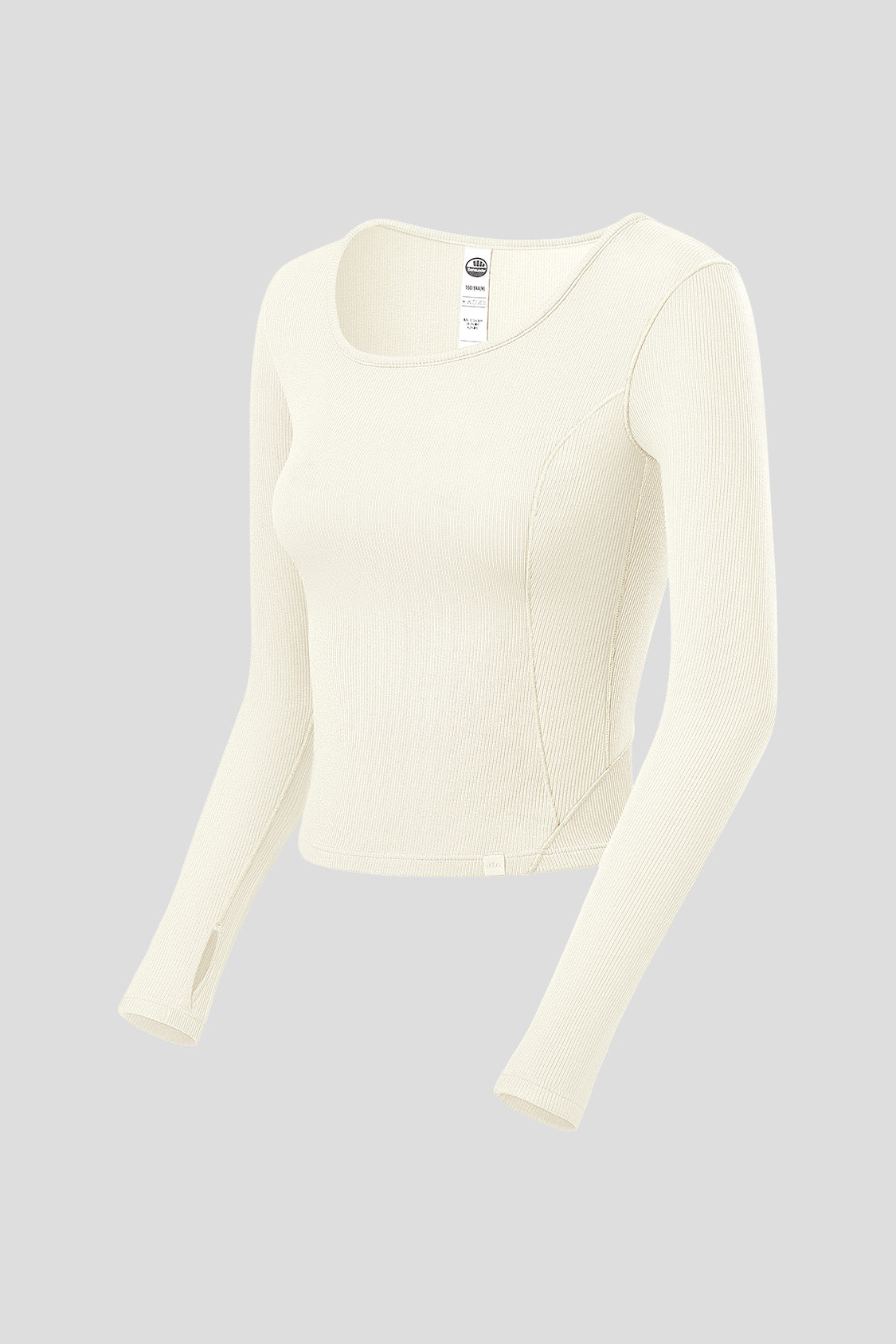 Women's Slim Fit Long Sleeve T-Shirt - Stretchy U-Neck Basic Top for Casual Wear, Workout & Layering