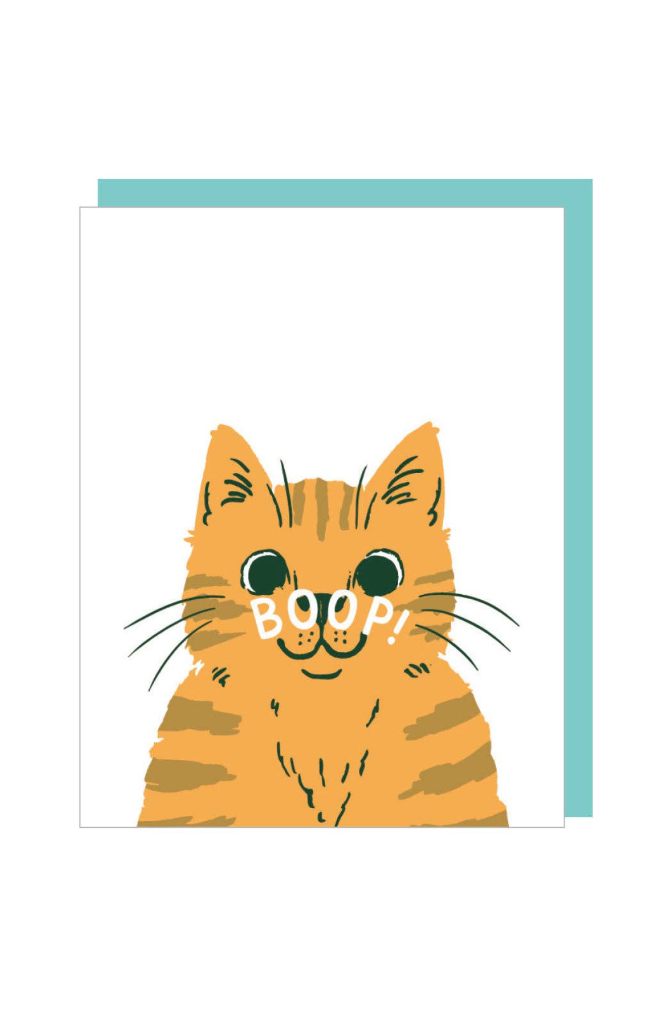 Funny Nose Boop Cat Friendship Greeting Card - Perfect for Birthdays, Thank You Notes & Just Because Gifts | Cute Cat Lover Stationery