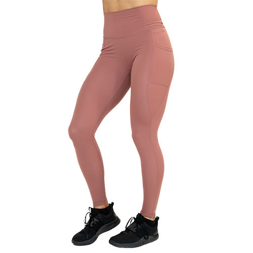 High Waist Yoga Leggings for Women - Soft Stretchy Workout Pants | Blush Pink | Perfect for Gym, Running & Lounge Wear