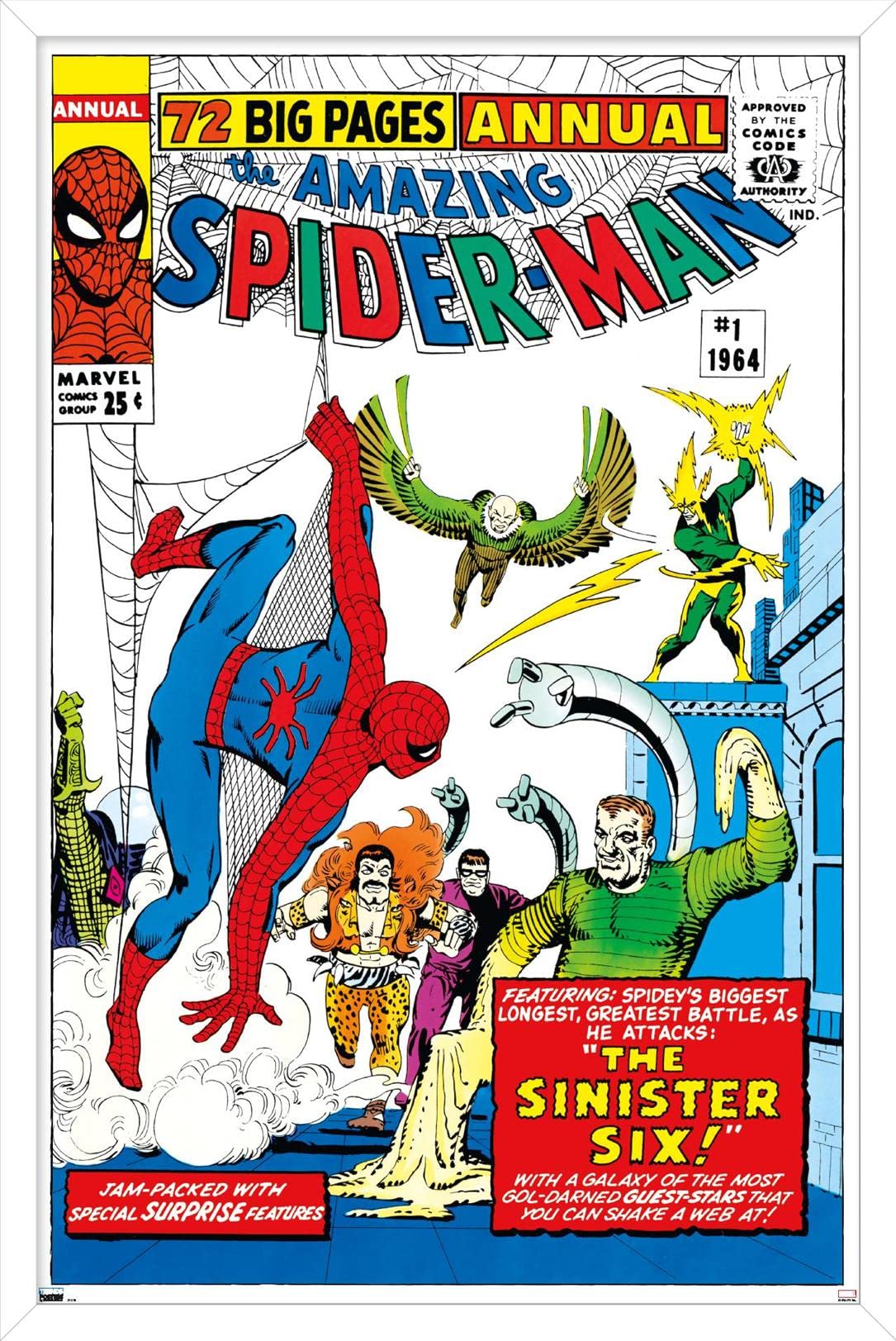 Marvel Comics The Sinister Six - Amazing Spider-Man Annual #1 Wall Poster 22.4