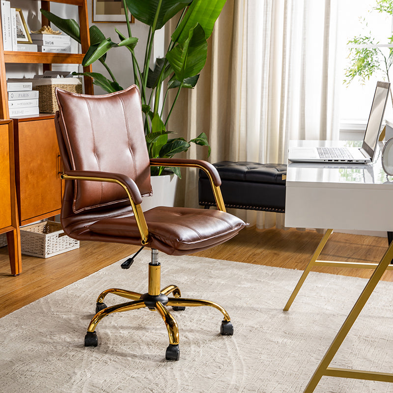 Stylish Michele Vegan Leather Task Accent Chair - Modern Office & Living Room Furniture for Home & Workspace