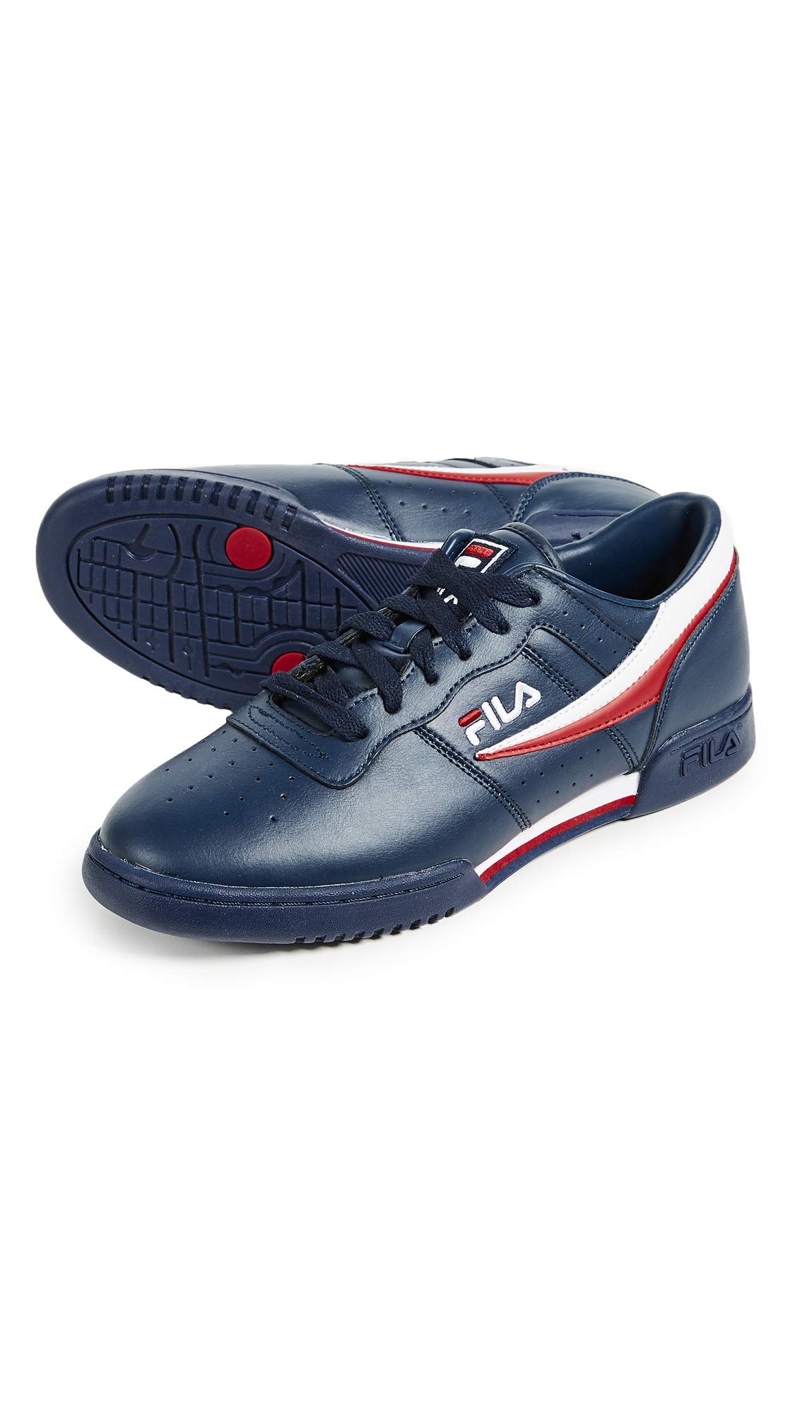 Fila Men's Original Fitness Leather Classic Sneakers - Comfortable Retro Running Shoes for Gym, Workout & Casual Wear