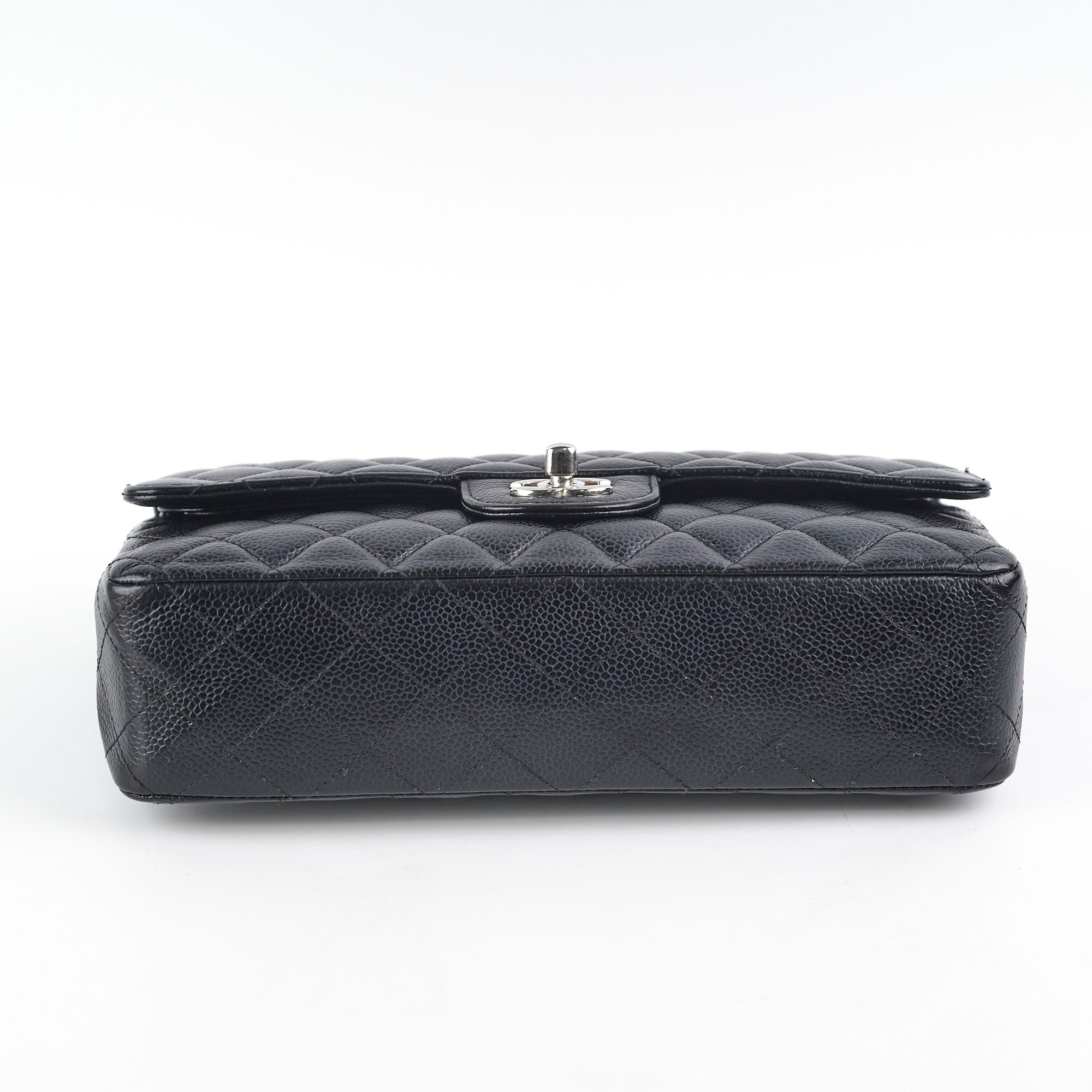 Chanel Caviar Leather Medium/Large Double Classic Flap Bag in Black | Luxury Designer Handbag for Women | Perfect for Work, Evening Events & Everyday Use
