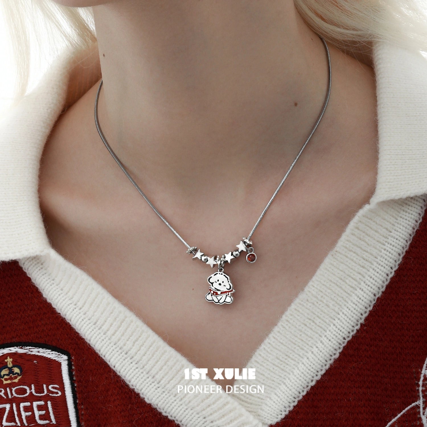 2024 Christmas Dog Pendant Necklace - 18K Gold Plated Graffiti Puppy Charm for Women & Men | Perfect Holiday Gift for Pet Lovers, Christmas Party & Casual Wear