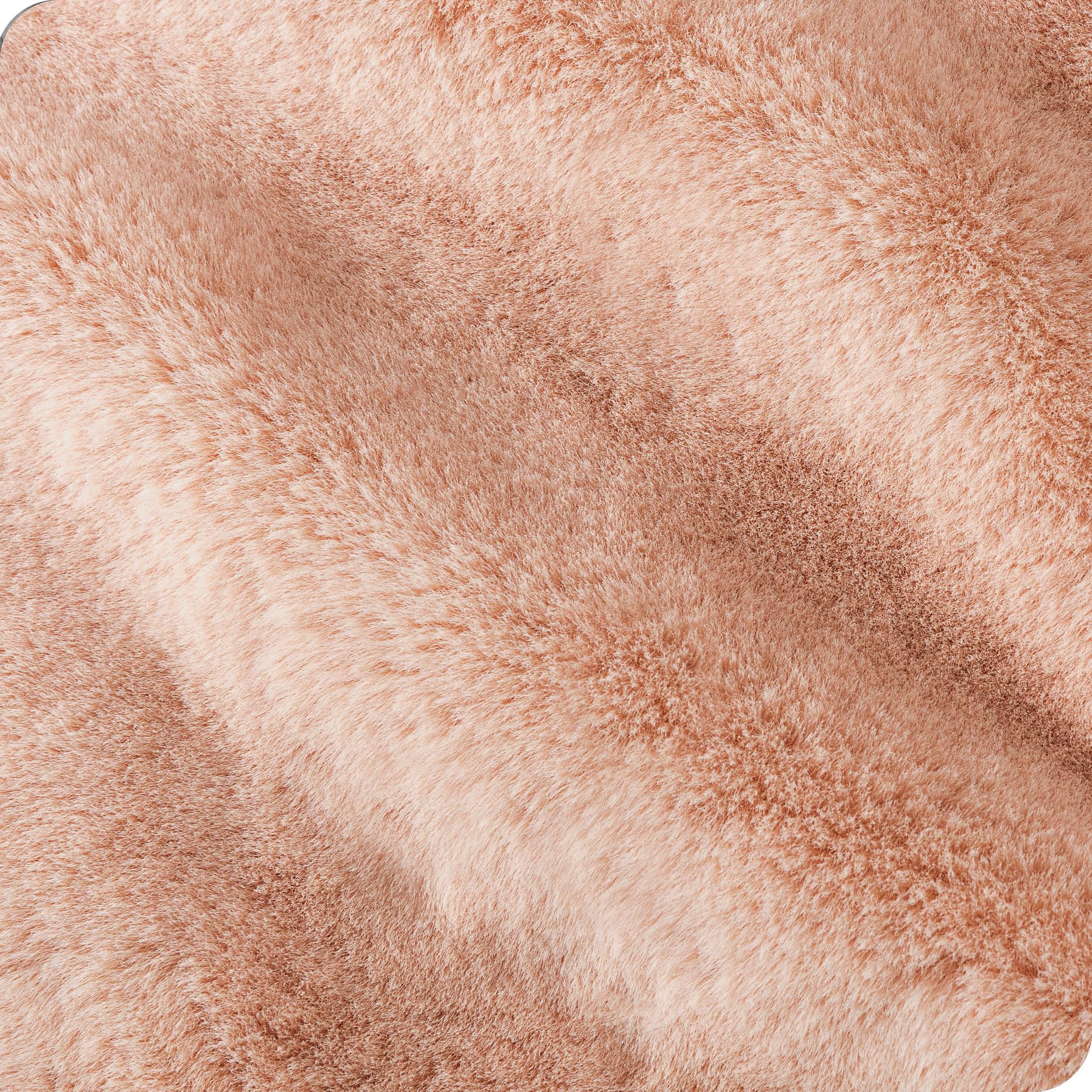 Bare Home Faux Fur Blanket - Ultra Soft & Luxurious Oversized Throw Blanket (80x60 inches) - Cozy Warm Fluffy Blanket for Couch, Sofa, Bed, Chair - Decorative Fuzzy Blanket in Blush Pink - Perfect for Winter Nights, Movie Time & Home Decor