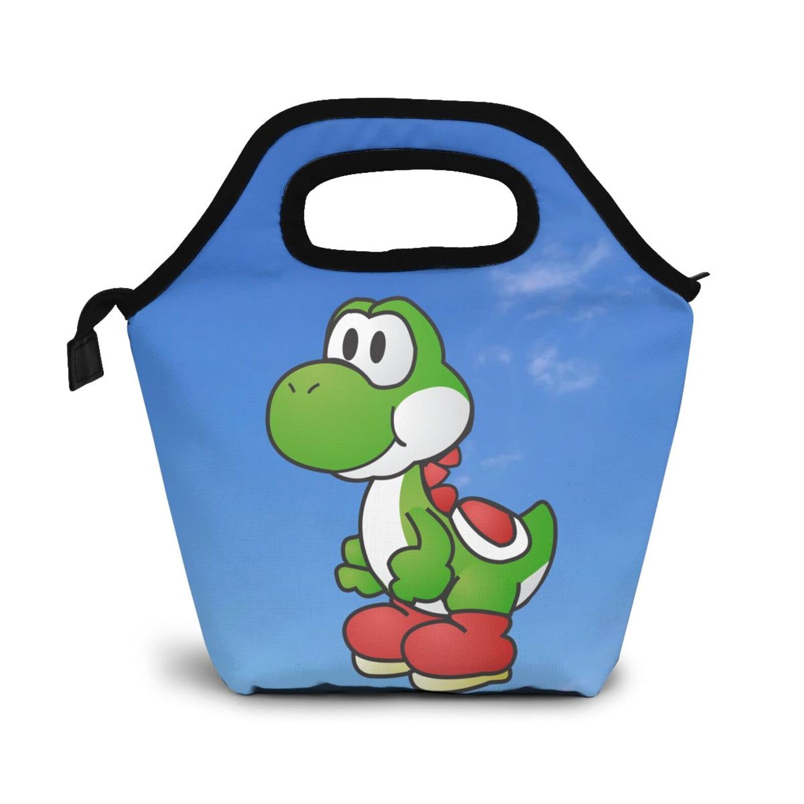 Insulated Lunch Bag for Adults & Kids - Reusable Game Yo-shi Lunch Box Tote for Work, School & Picnics - BPA-Free Thermal Lunch Bag with Adjustable Strap