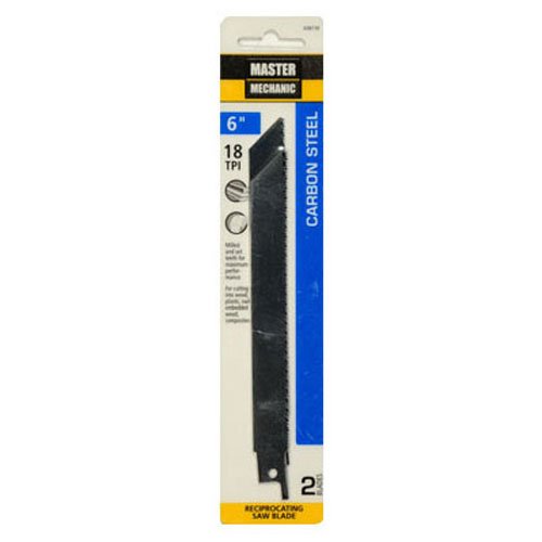 DISSTON COMPANY 698504 18 TPI Bi-Metal Reciprocating Saw Blade with Cobalt (2 Pack), 6