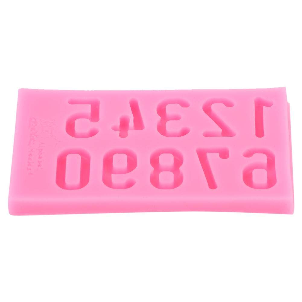 Number-Shaped Durable Silicone Cake Molds - Baking Molds for Chocolate, Candy & Fondant - Soft Fruit Design (Pink) - Perfect for Birthday Cakes, Cupcake Decorations & DIY Desserts