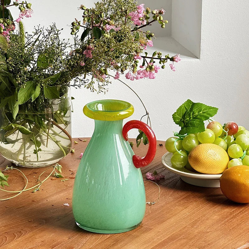 Handblown Piccolo Glass Vase - Elegant Small Flower Vase for Home Decor, Wedding Centerpieces & Tabletop Arrangements