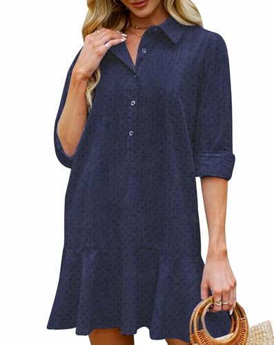Navy Swiss Dot