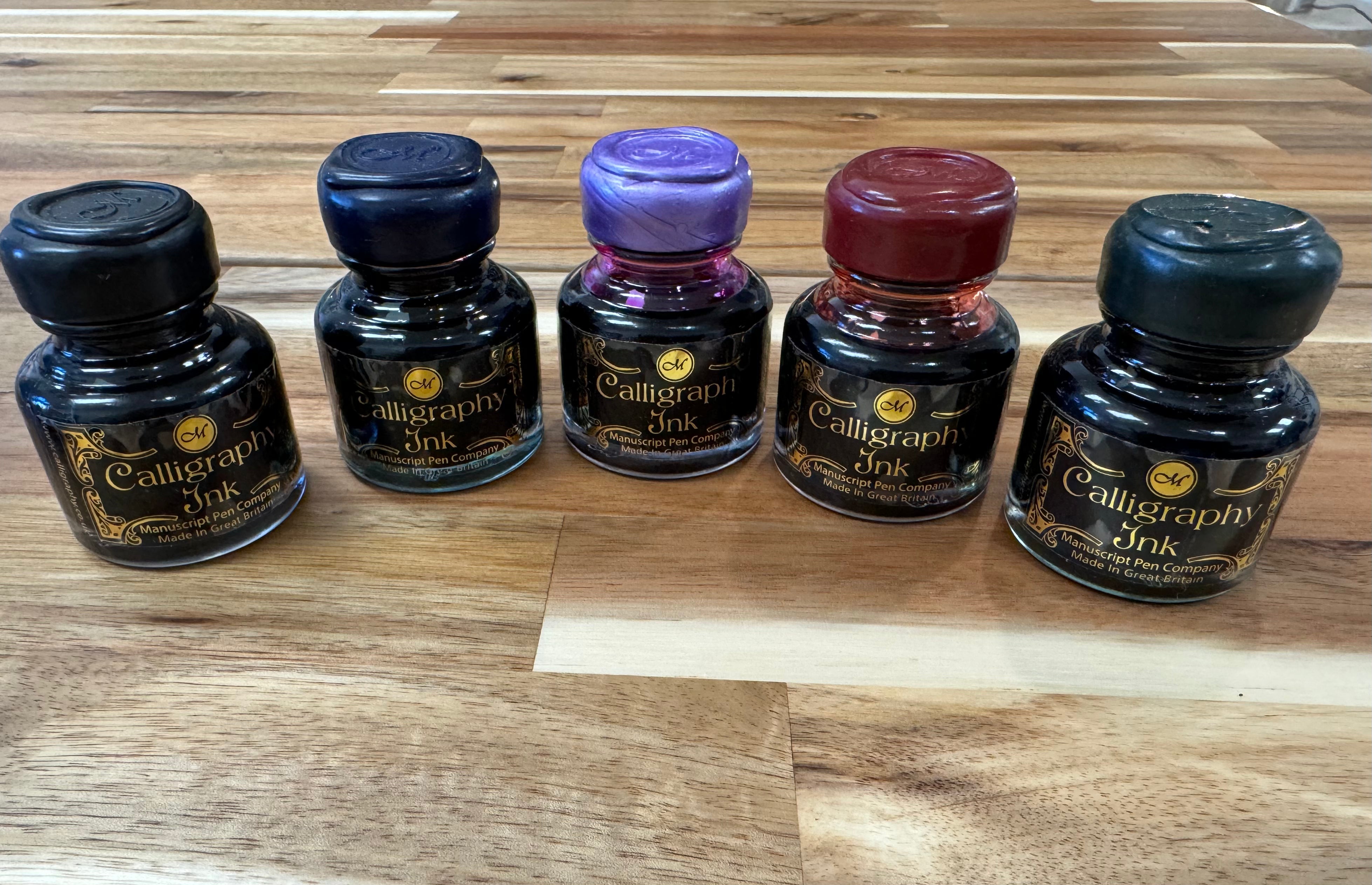 Premium Manuscript Calligraphy Ink - 30ml Bottle for Dip Pens, Fountain Pens & Artistic Writing - Perfect for Wedding Invitations, Certificates & Hand Lettering Projects