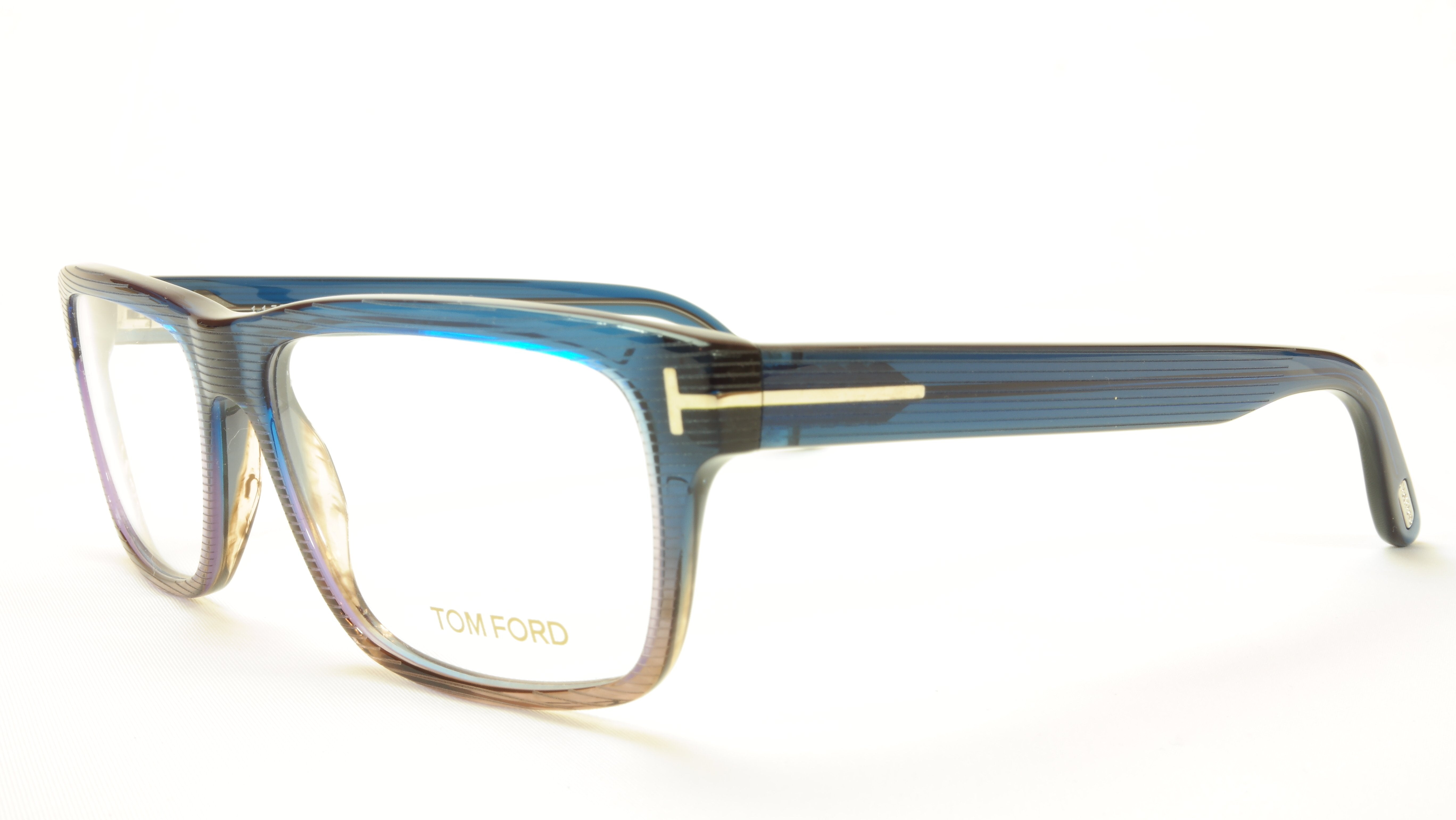 Tom Ford TF5320 092 Acetate Eyeglass Frames - Blue & Brown Italian Designer Glasses - Size 56-15-145 - Perfect for Work, Reading & Fashion Accessories