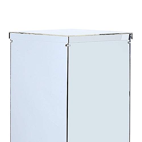BalsaCircle 5 Silver Mirror Display Box - Elegant Flower Riser Vase for Wedding Centerpieces, Floor Standing Pedestal Holder - Perfect for Wedding Decor, Home Decor, and Event Displays