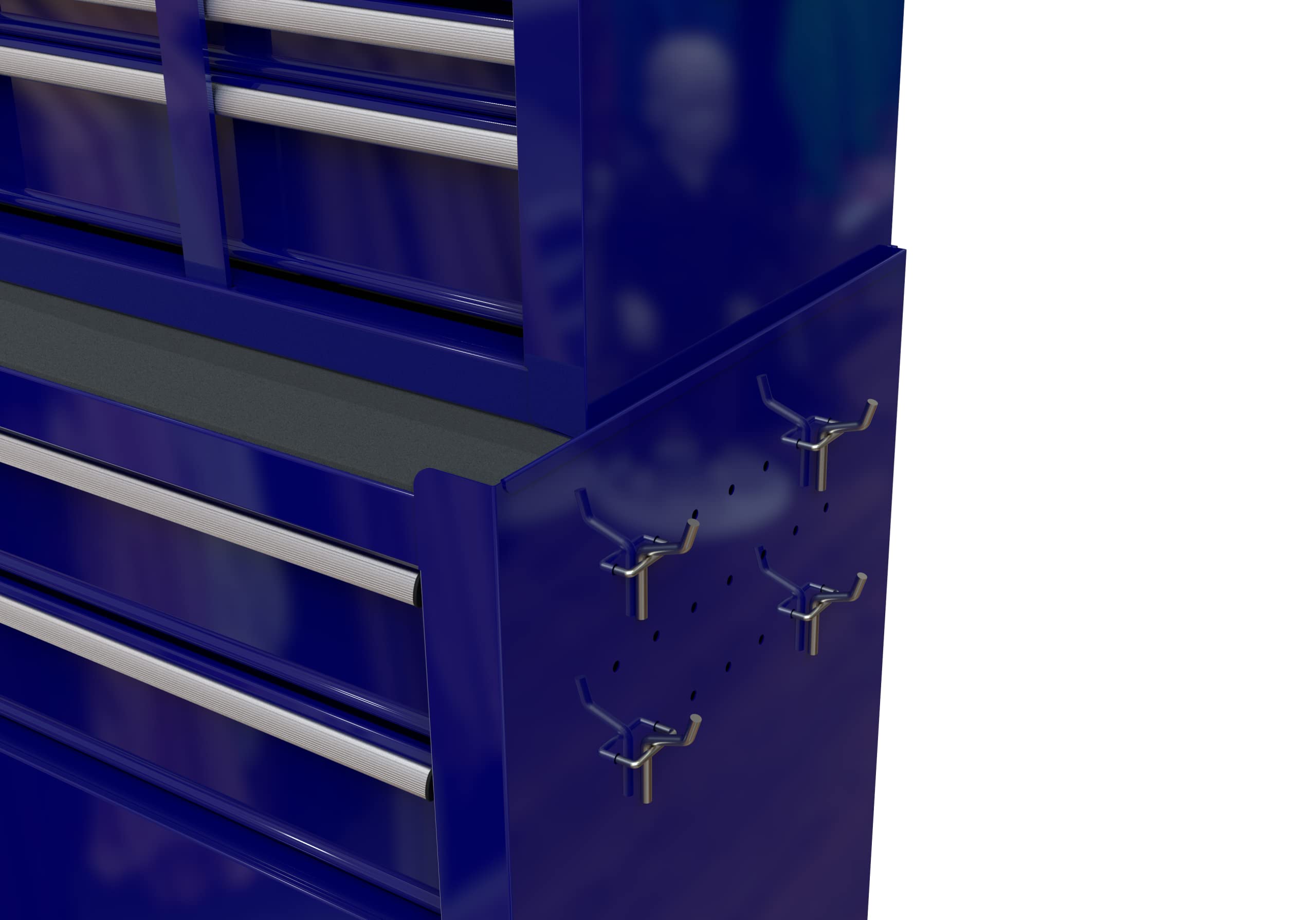 8-Drawer Rolling Tool Chest with Sliding Metal Drawers - Heavy Duty Tool Storage Cabinet & Organizer for Workshop, Garage, Auto Repair - Blue Toolbox for Professional Mechanics & DIY Enthusiasts