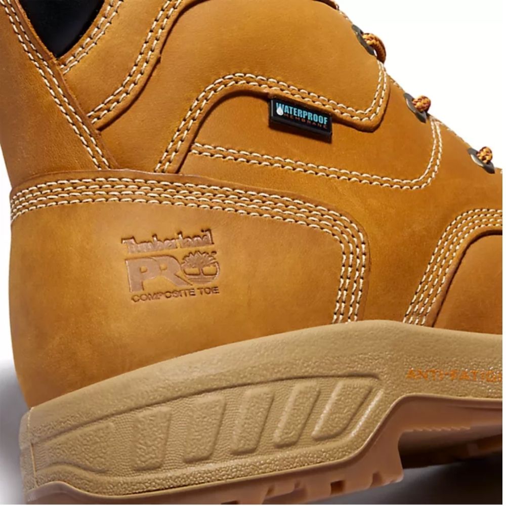 Timberland PRO Endurance HD Women's 8 Inch Waterproof Composite Toe CSA Certified Work Boots - Tan | Slip Resistant & Comfortable for Construction, Warehouse & Outdoor Jobs