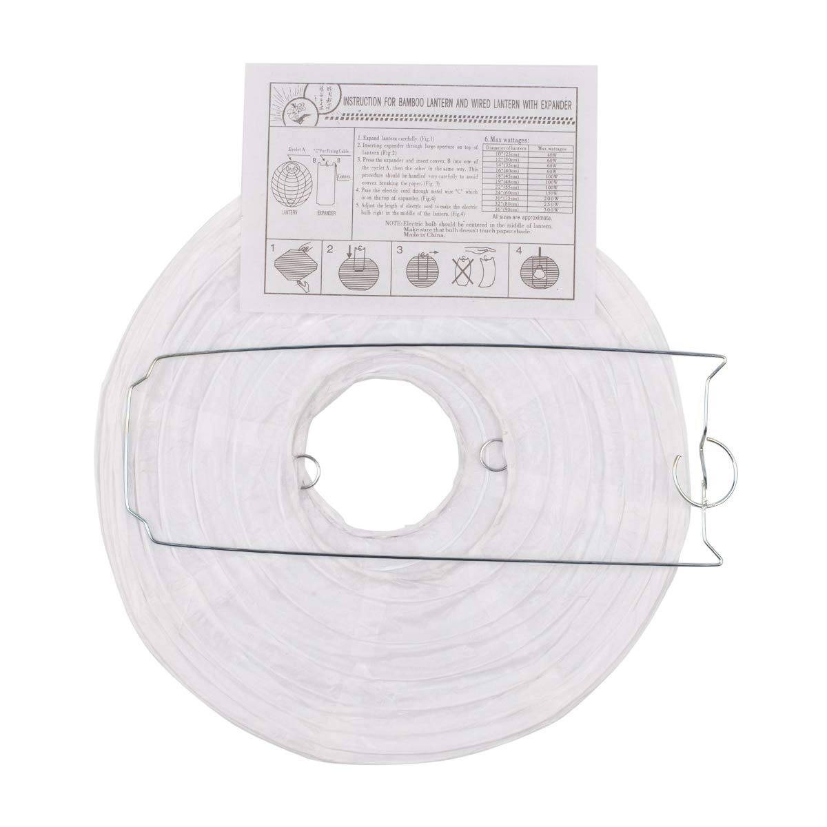 12 Pack 12 Inch White Paper Round Hanging Lanterns - Wedding, Anniversary & Party Decorations - Perfect for Indoor/Outdoor Celebrations, Baby Showers & Home Decor