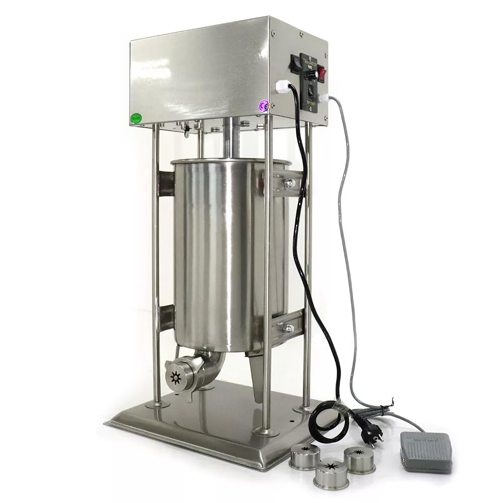 15L Electric Churro Maker Machine 110V 40W with 4 Stainless Steel Nozzles - Adjustable Speed Vertical Churros & Donuts Maker for Bakeries, Restaurants - Perfect for Commercial Kitchens, Food Trucks and Home Baking