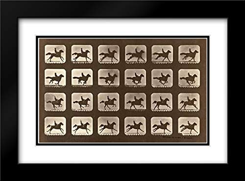 Black Modern Wood Frame with Double Matting