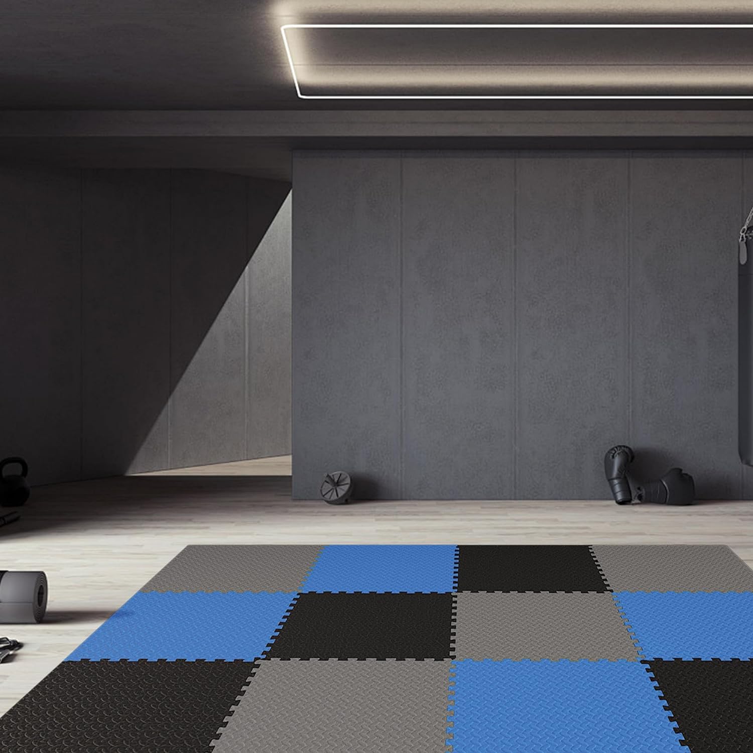 Signature Fitness EVA Foam Interlocking Puzzle Exercise Mat - Non-Slip Flooring for MMA, Yoga, Gymnastics & Home Gym - Multiple Sizes - Perfect for Workouts, Playrooms & Garage Gyms
