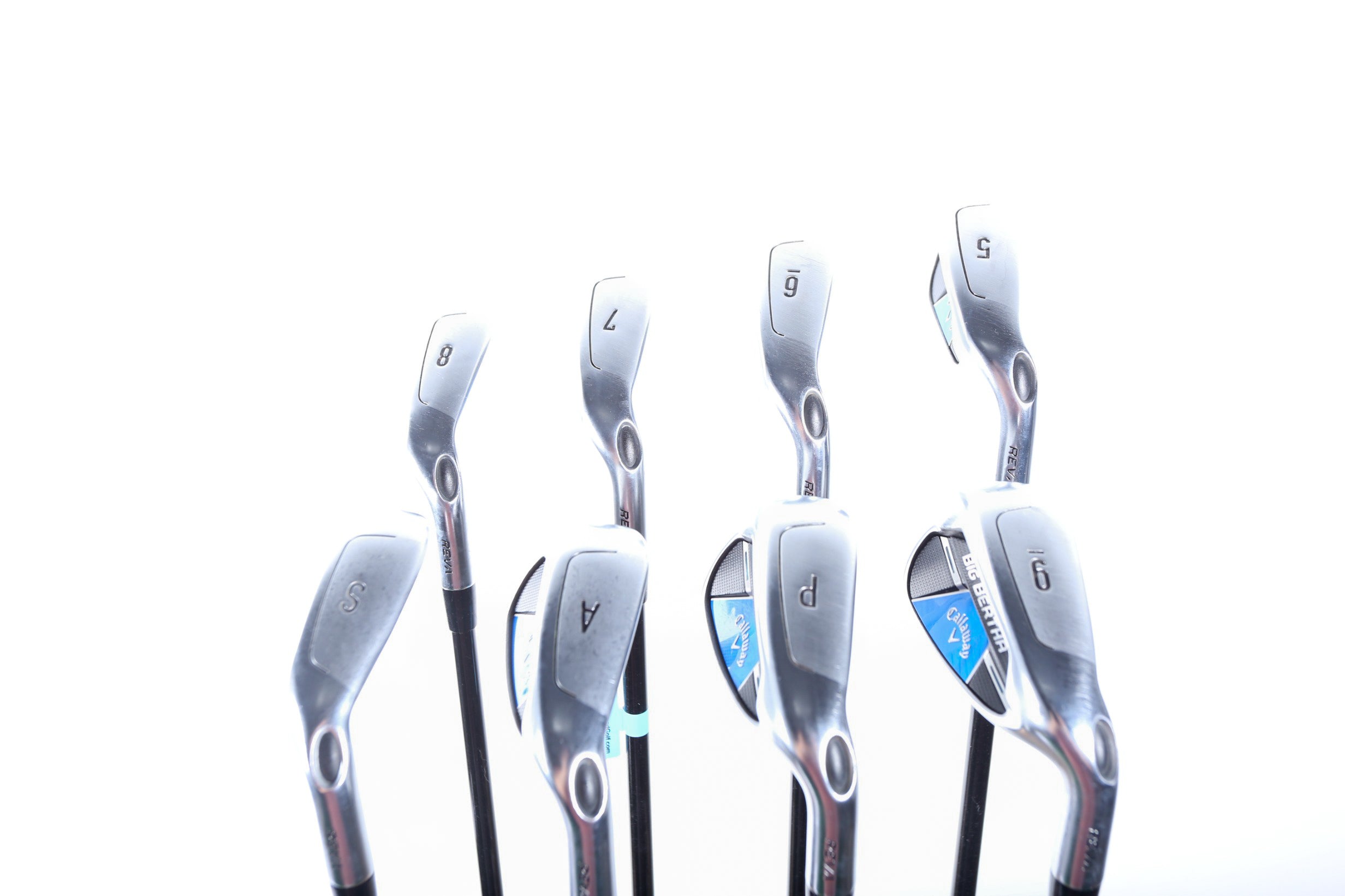 Used Callaway Big Bertha REVA Women's Iron Set - Right Handed 5-PW, AW, SW Regular Flex Graphite Shafts | Golf Clubs for Beginners & High Handicappers | Perfect for Driving Range & Course Play