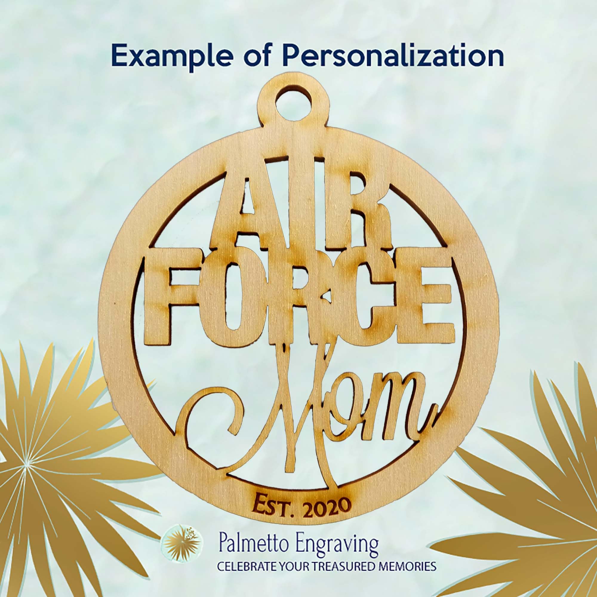 Personalized Air Force Mom Christmas Ornament - Custom Military Gift for Air Force Mothers - Perfect for Holiday Decorations & Military Appreciation Gifts