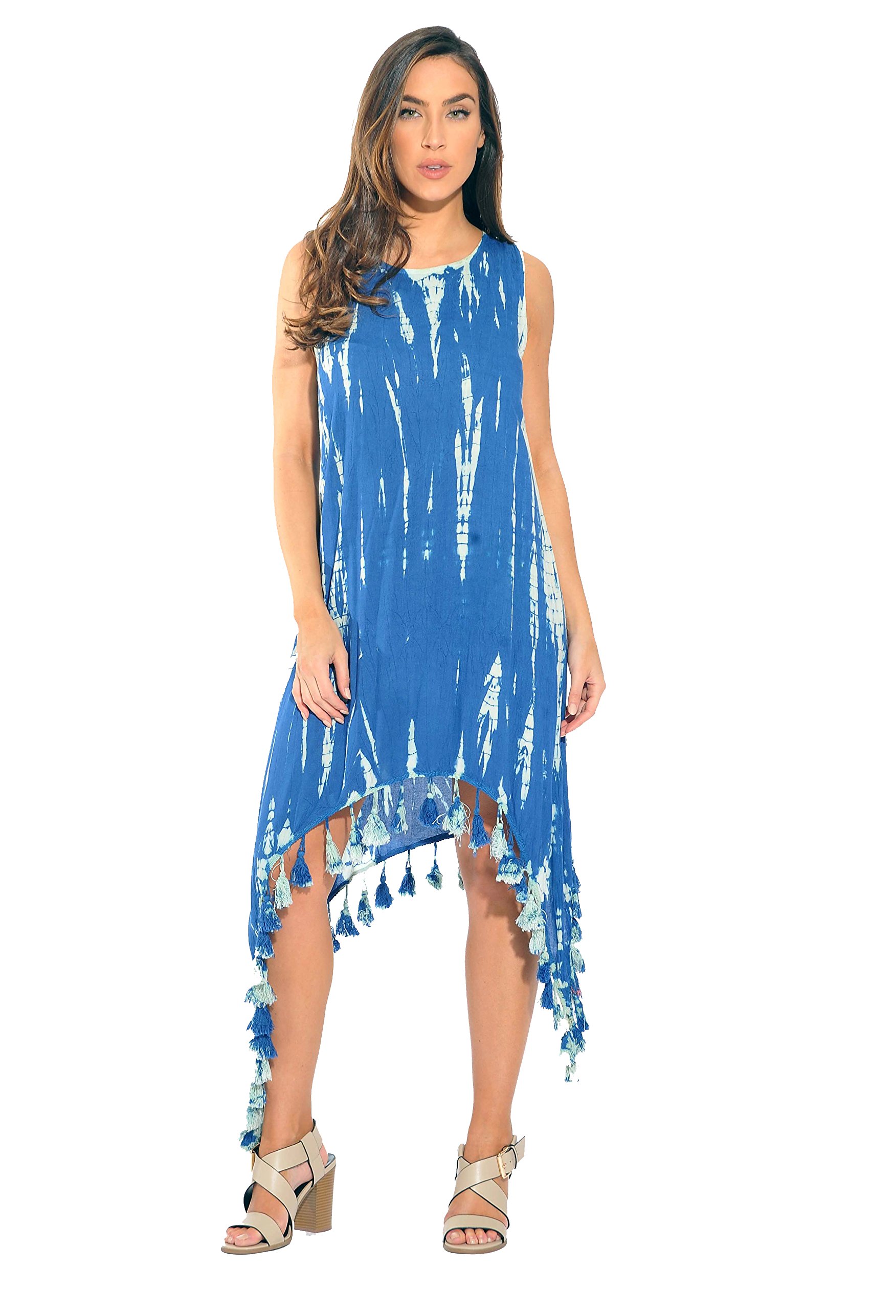 Tie Dye Asymmetrical Sundress for Women - Beach & Summer Wear
