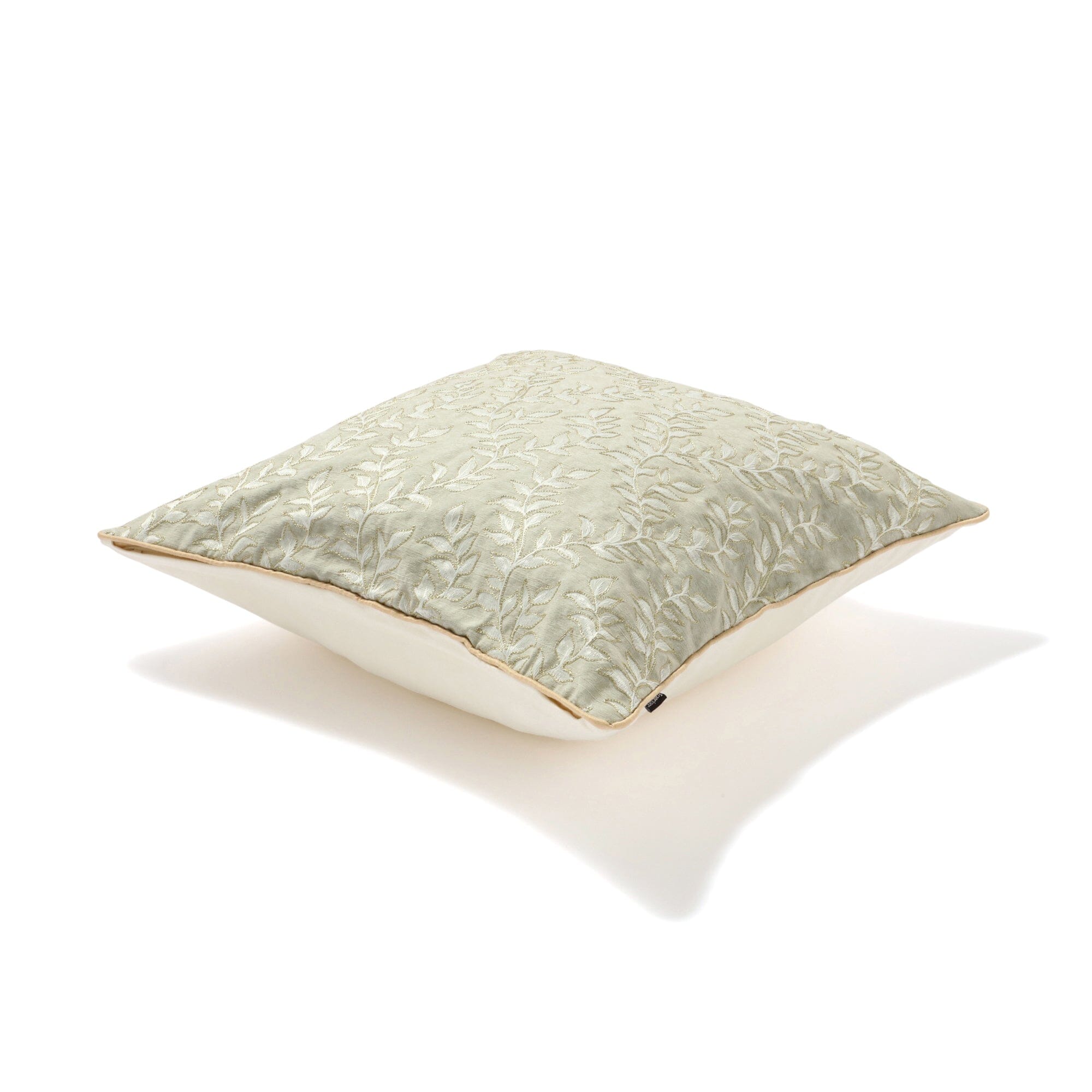 JQ Leaf Pattern Decorative Cushion Cover 18x18 Inches Soft Gray - Perfect for Sofa, Bed, Chair & Home Decor
