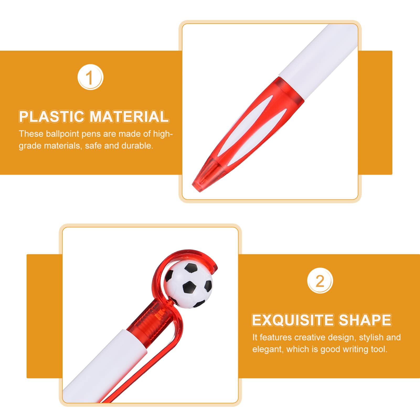 Operitacx 18-Pack Soccer Themed Ballpoint Pens - Plastic Football Party Favors, Promotional Pens for Sports Events, School Crafts & Office Supplies - Perfect for Soccer Games, Team Gifts & Party Decorations