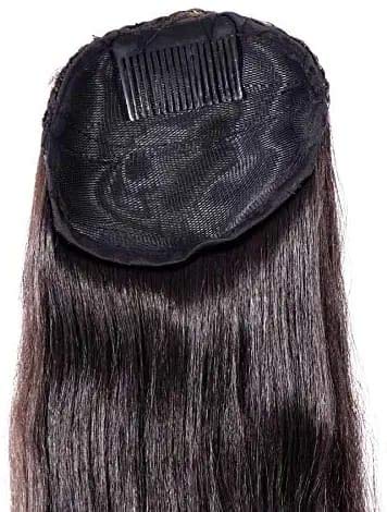 GAURI UMA Fashion Hair Extension - Brown Curly Hair with Moon Style Stone | Clip-in Human Hair Extensions for Women | Perfect for Parties, Weddings & Daily Styling