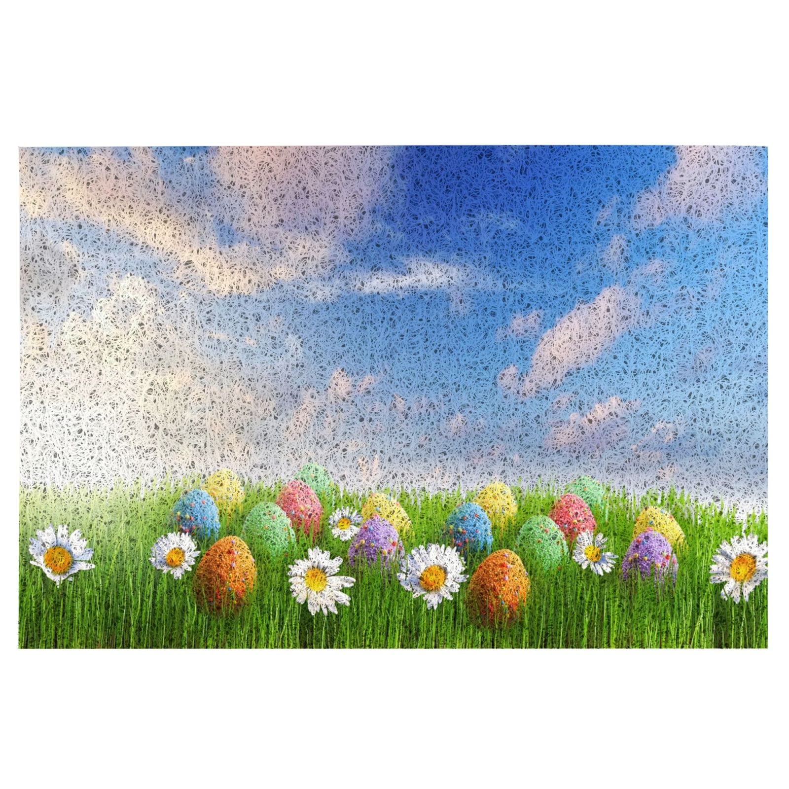 Easter Egg Design Area Rug - Non-Slip Indoor/Outdoor Doormat & Bath Mat for Living Room, Bedroom, Entryway - Soft Home Decor Carpet for Spring Holiday Decorations (Perfect for Easter Celebrations, Front Door Welcome Mats, and Cozy Home Flooring)