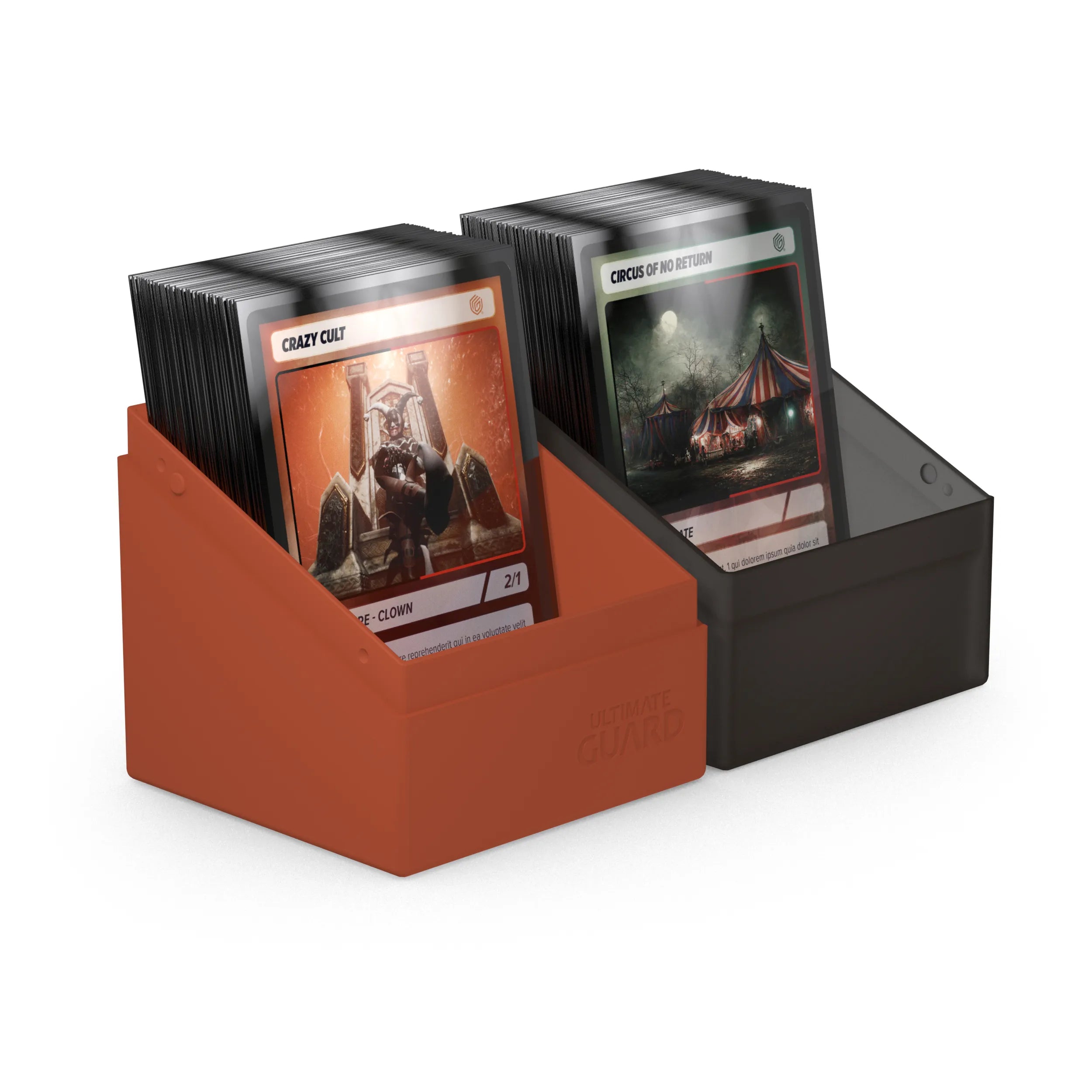 Druidic Secrets Boulder 100+ Deck Box - Dark Orange Storage for Magic: The Gathering & Trading Cards | Perfect for Game Nights & Travel