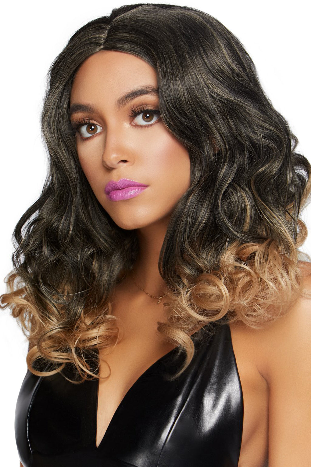 Long Curly Blond Ombré Bob Wig for Women - Heat Resistant Synthetic Hairpiece for Cosplay, Halloween & Daily Fashion