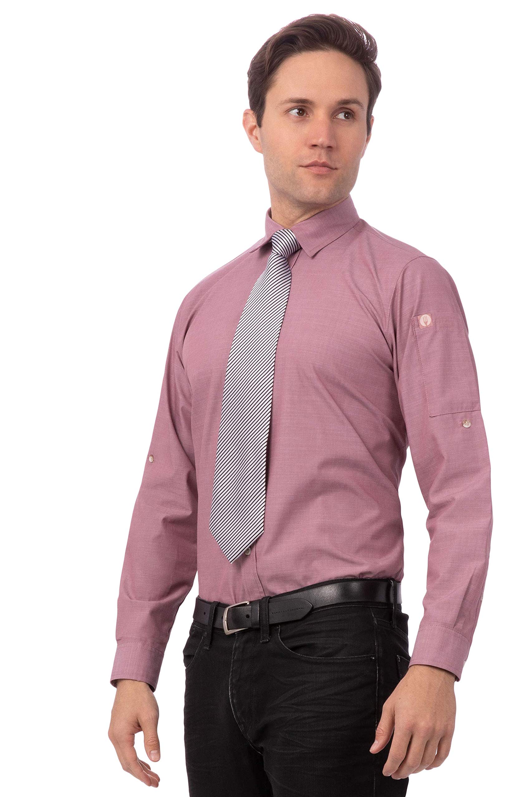 Chef Works Unisex Striped Dress Tie for Professional Chefs & Waiters - Perfect for Restaurants, Catering & Formal Events