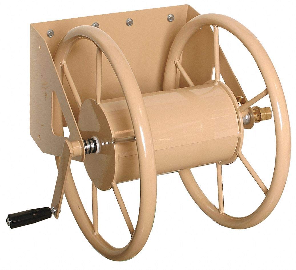 Liberty Wall Mount Hose Reel - Heavy Duty Steel Construction - 15.5 Inch Garden Hose Organizer - Perfect for Outdoor Yard, Garden, and Garage Storage