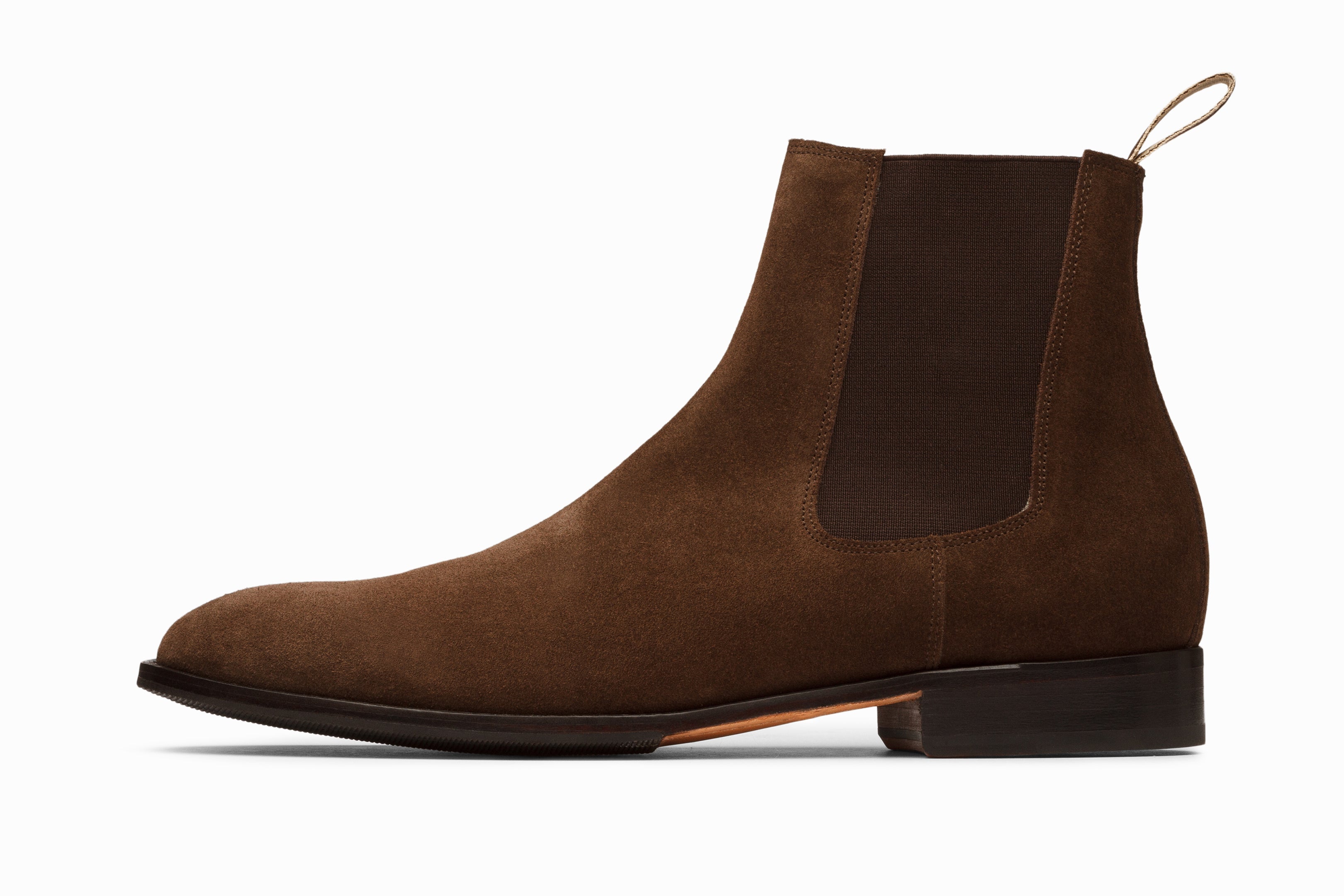 Men's Chelsea Boots Dark Brown Suede - Comfortable Ankle Boots for Casual & Dress Wear | Water-Resistant Suede Leather Shoes for Fall & Winter Fashion