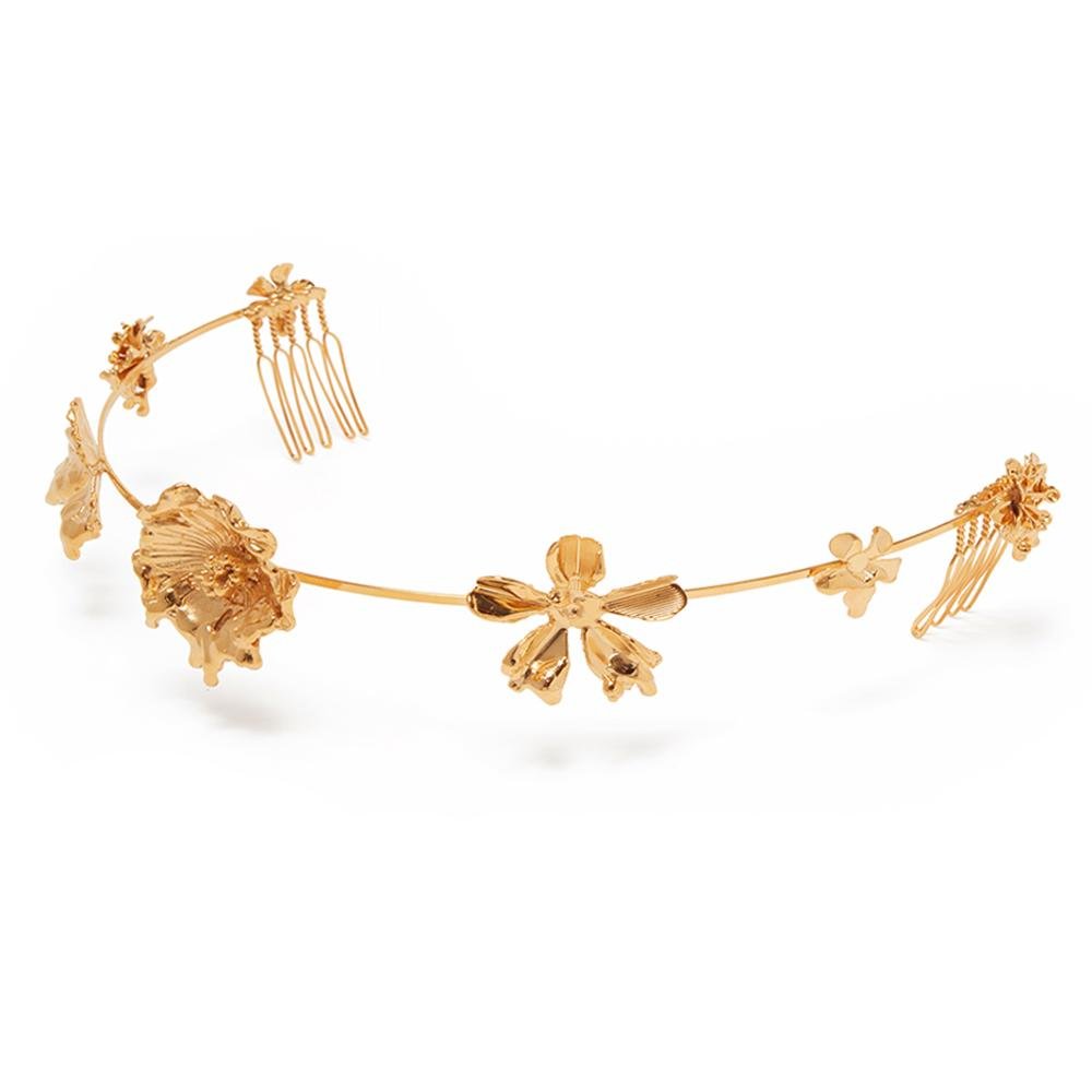 Lava Floral Halo Headband - Elegant Floral Crown for Women & Girls - Perfect for Weddings, Festivals, Boho Parties & Photo Shoots